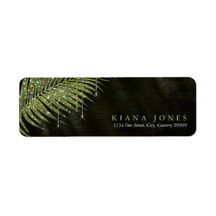 Etiqueta Jewel Palm Leaf Green ID830