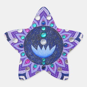 Etiqueta Jewelled da mandala dos lótus