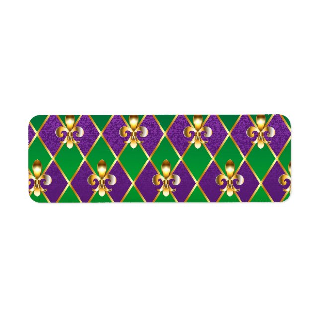 Etiqueta Jewelry Background Mardi Gras (Frente)