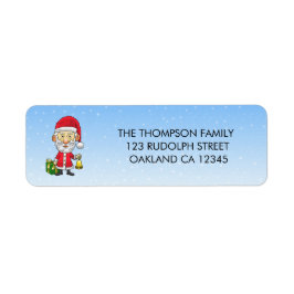 Etiqueta Jingle Bells com Papai Noel
