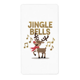 Etiqueta Jingle Bells Singing Reindeer