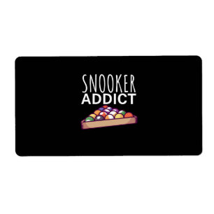 Etiqueta Jogador de Bilhar Viciado em Snooker