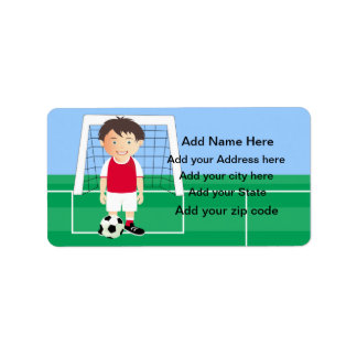Etiqueta Jogador de futebol personalizável