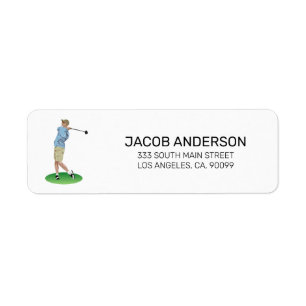 Etiqueta Jogador de Golfe