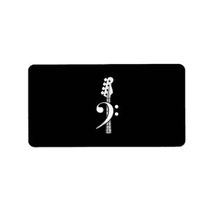 Etiqueta Jogador de Violão Bass - Músico de Violão Bass