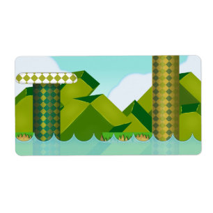 Etiqueta Jogo retro da plataforma