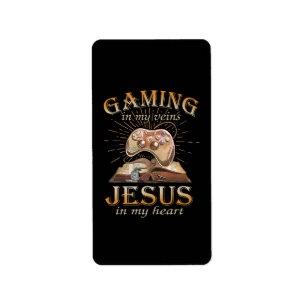Etiqueta Jogos nas Minhas Veias Jesus no Meu Coração