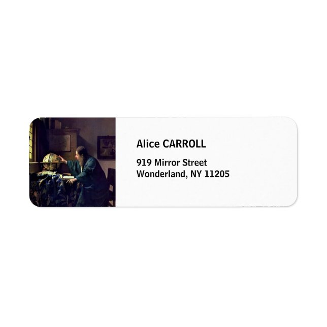 Etiqueta Johannes Vermeer - O Astronomer (Frente)