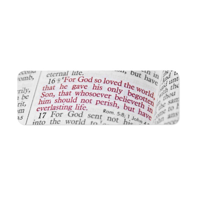 Etiqueta John 3:16 (Frente)