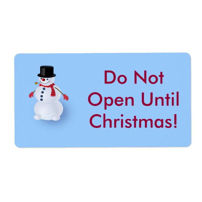 Etiqueta Jolly Snowman (Frente)