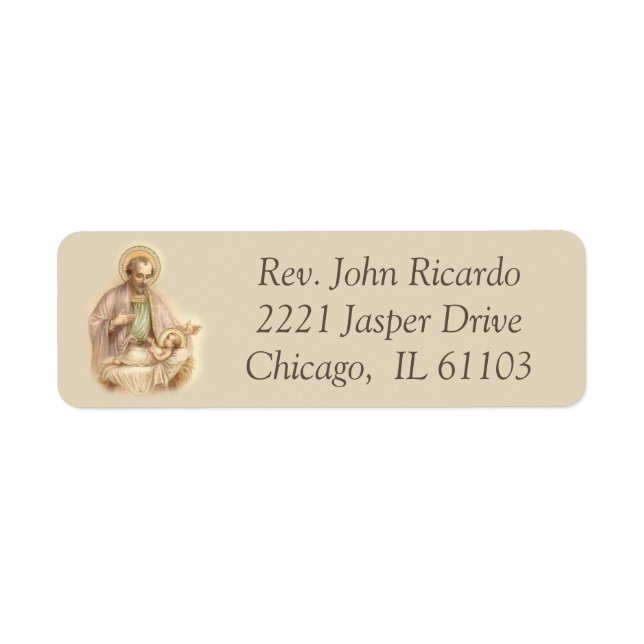 Etiqueta Joseph Baby Jesus em Manger (Frente)