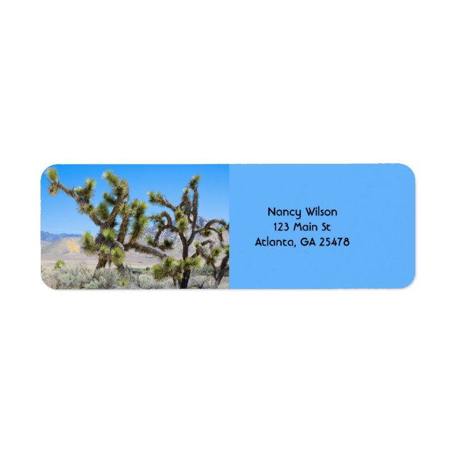 Etiqueta Joshua Tree na Califórnia (Frente)