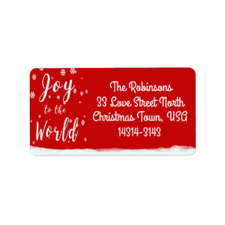 Etiqueta Joy to the World Personalize Label