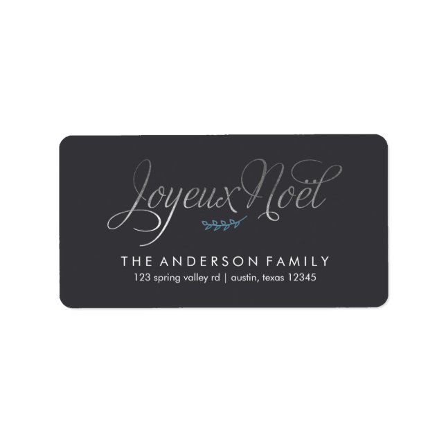 Etiqueta Joyeux Noel Natal Francês (Frente)