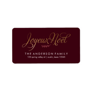 Etiqueta Joyeux Noel Natal Francês