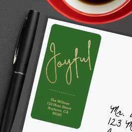 Etiqueta JOYFUL Dourado Faux Foil Green