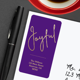Etiqueta JOYFUL Faux Gold Foil (Folha de Ouro) no Retorno R
