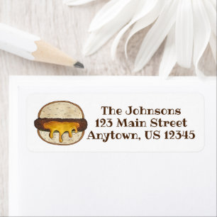 Etiqueta Juicy Jucy Minneapolis Minnesota Cheeseburger