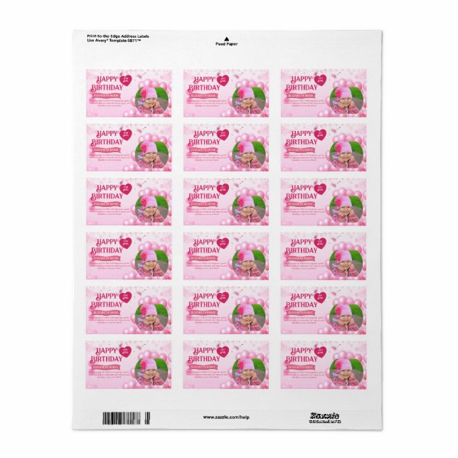 Etiqueta Jump and Play Birthday Invitation Photo Card  (Toda a folha)