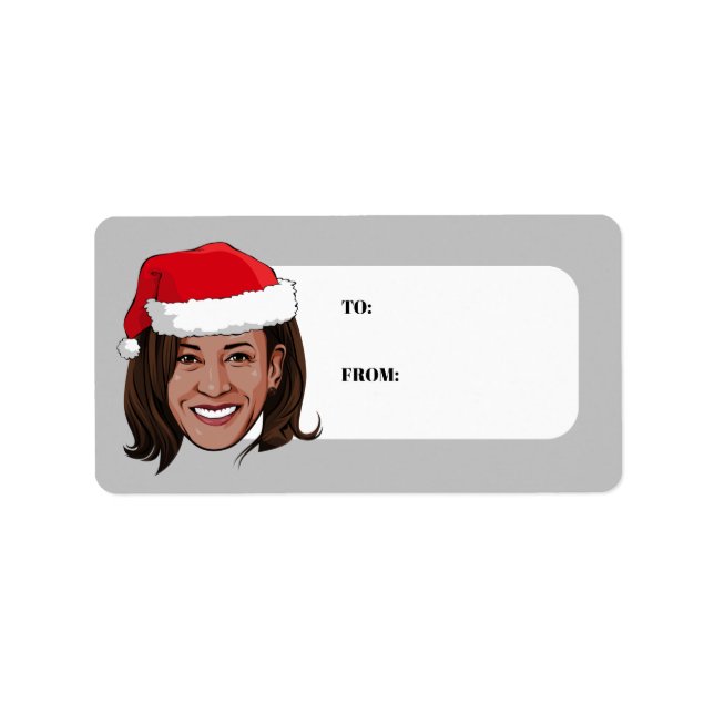 Etiqueta Kamala Harris Christmas (Frente)