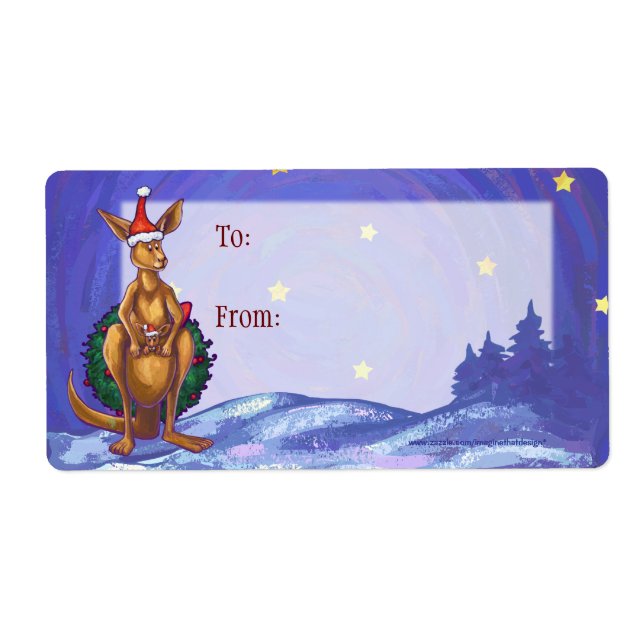 Etiqueta Kangaroo Christmas StarNight (Frente)