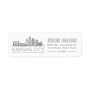 Etiqueta Kansas City, Missouri Stylizou Skyline