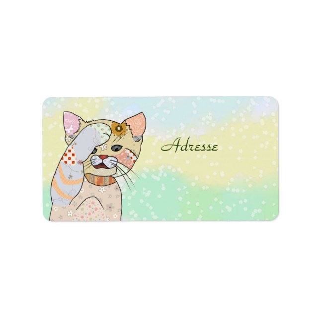 Etiqueta Katze Adressaufkleber (Frente)