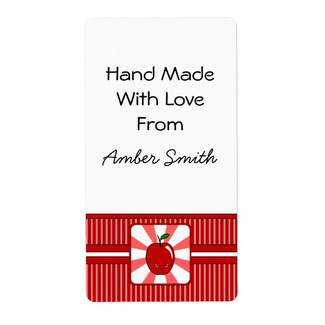 Etiqueta Kawaii Apple (Boy) (Frente)