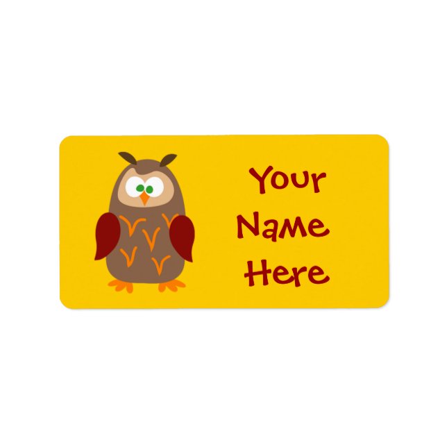 Etiqueta Kids Camp Owl (Frente)