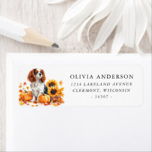Etiqueta King Charles Spaniel Autumn