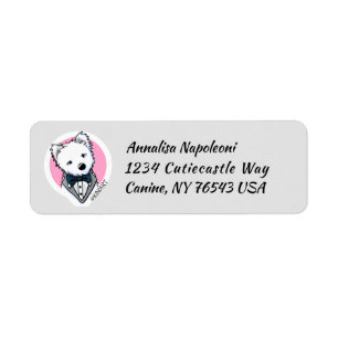 Etiqueta KiniArt Tuxedo Westie