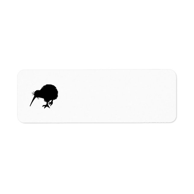 Etiqueta Kiwi Bird Silhouette (Frente)