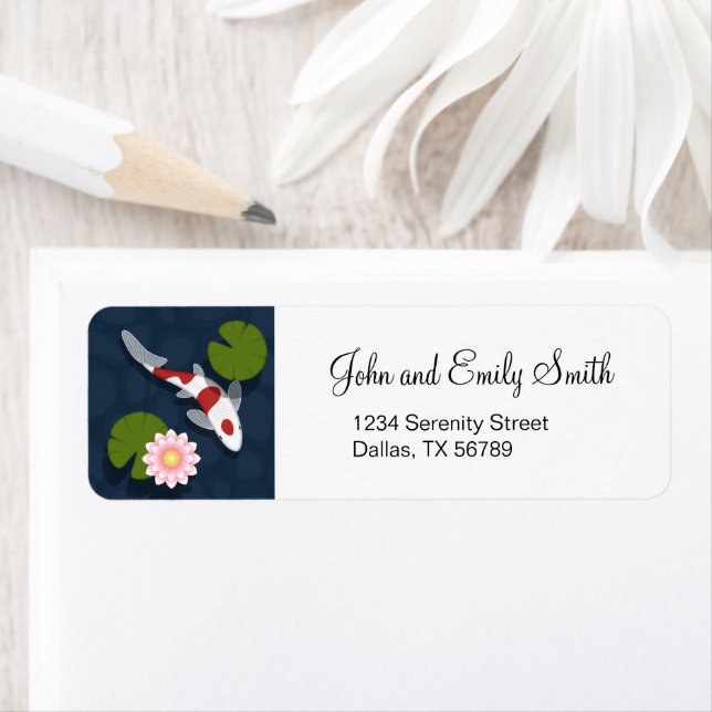 Etiqueta Koi Fish Pond Japonês (Insitu)