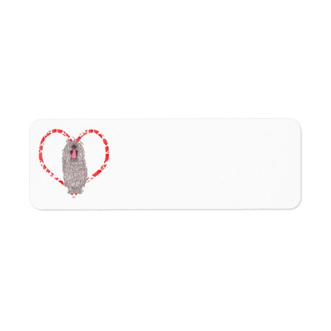 ETIQUETA KOMONDOR DOG HEART (Frente)