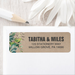 Etiqueta Kraft Foliage Wedding