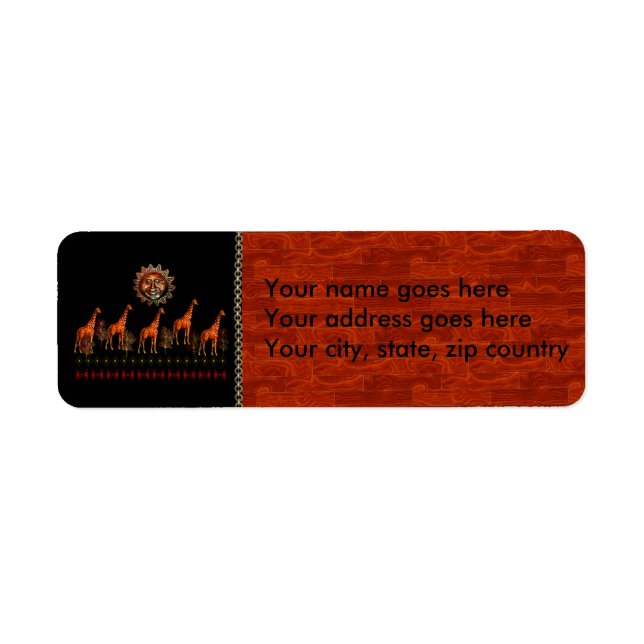 Etiqueta Kwanzaa Girafas (Frente)