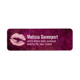 Etiqueta Lábios de brilho rosados sexy brilhantes