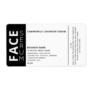 Etiqueta Laboratório de soro profissional de rosto branco 