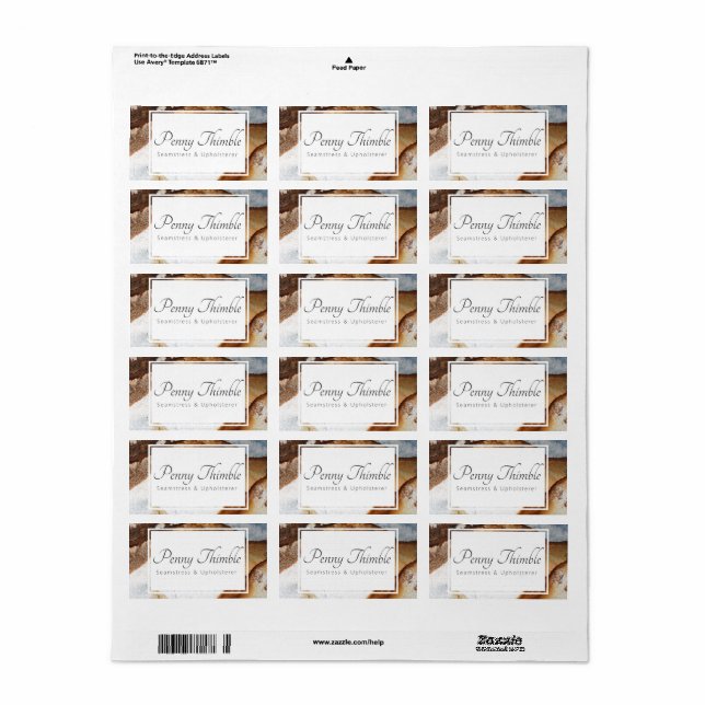 Etiqueta laboratório ionizado granito (Toda a folha)