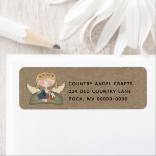 Etiqueta Laboratório Rustic Primitive Country Angel Return