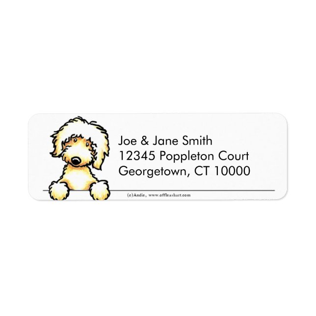 Etiqueta Labradoodle Amarelo Limpo e Simples (Frente)