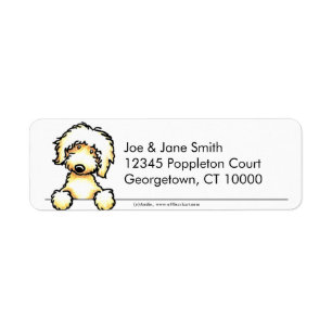 Etiqueta Labradoodle amarelo limpo & simples