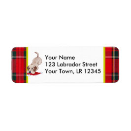 Etiqueta Labrador Amarelo Puppy com Natal