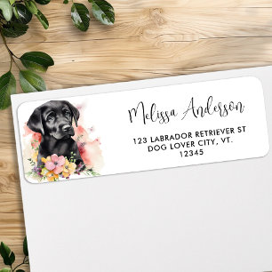 Etiqueta Labrador Retriever Puppy Dog Endereço De Retorno F