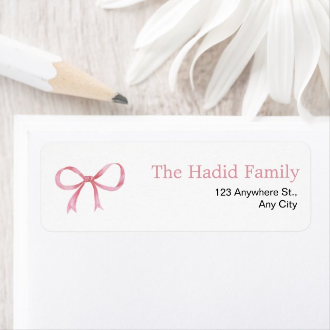 Etiqueta Laço Rosa Aquarela (Insitu)