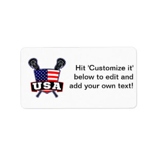 Etiqueta Lacrosse americano dos EUA