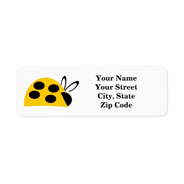 Etiqueta Ladybug Amarelo (Frente)