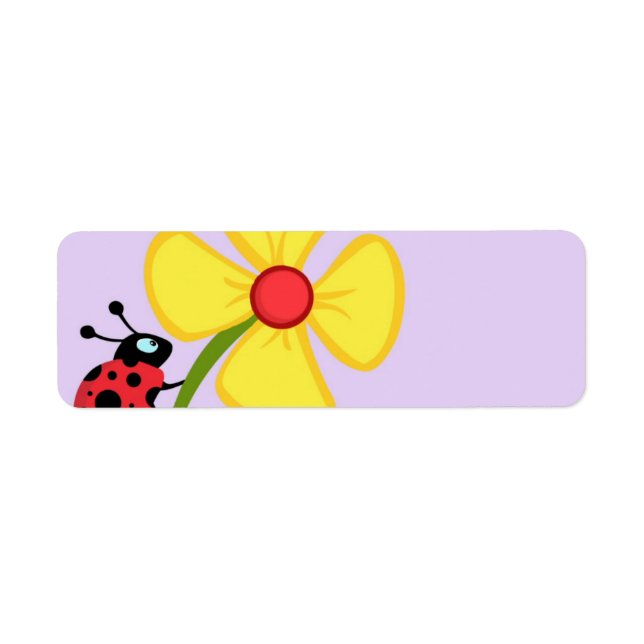 Etiqueta Ladybug Flower (Frente)