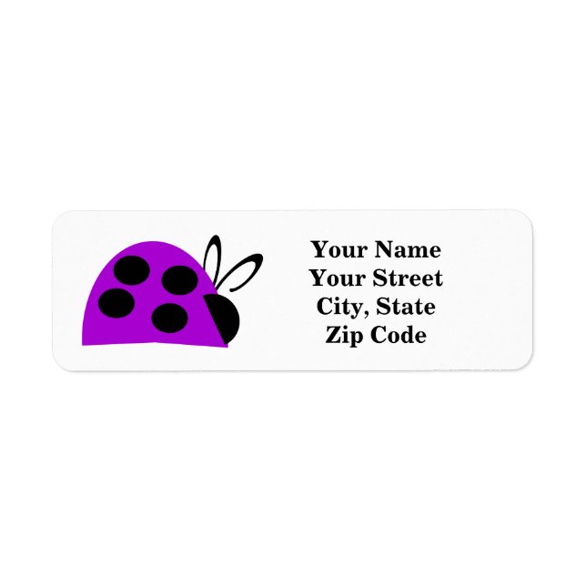Etiqueta Ladybug Roxo (Frente)