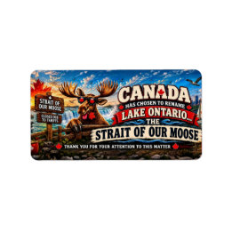 Etiqueta Lago Ontario do Canadá Agora é o Estreito do Nosso